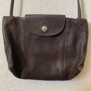 SOLD Small Vintage Leather Longchamp